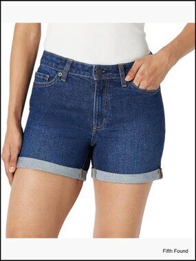 Women's Mid-Rise Stretchy Slim Fit 4" Denim Shorts